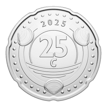 25 cent Caribische Gulden munt